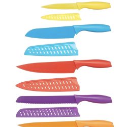Amazon Basics Color-Coded Kitchen 12-Piece Knife Set